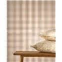 Cottage style gingham check wallpaper brown - Casadeco Tailor Made 202062201