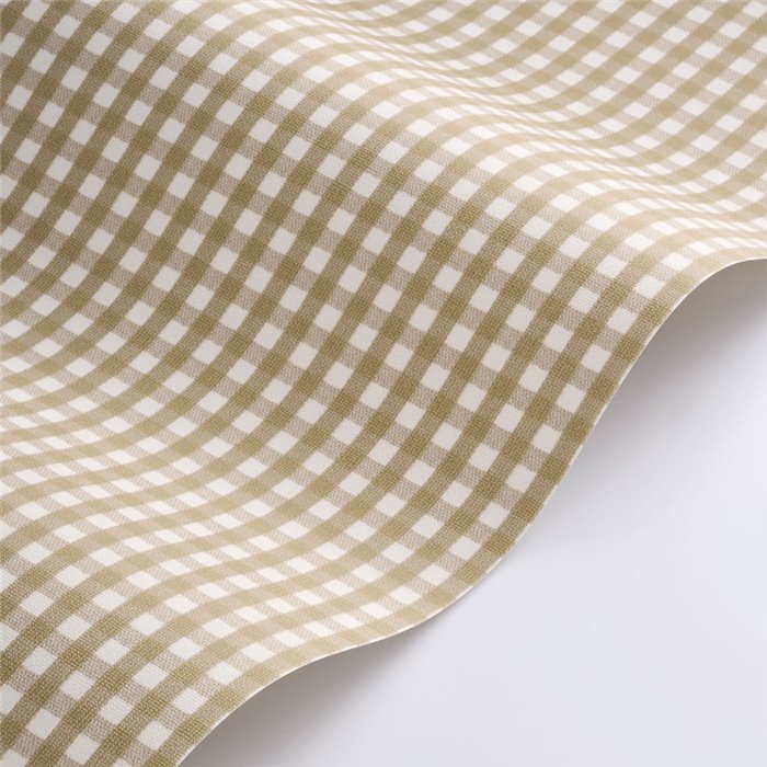 Papel pintado cottage cuadros vichy en marrón - Casadeco Tailor Made 202062201