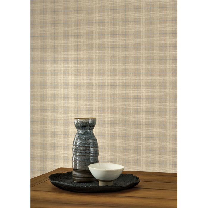 Papier peint à carreaux anglais marron - Casadeco Tailor Made 202072841