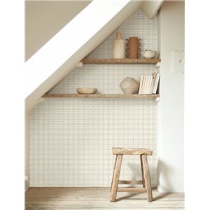 English check wallpaper brown - Casadeco Tailor Made 202072841 2