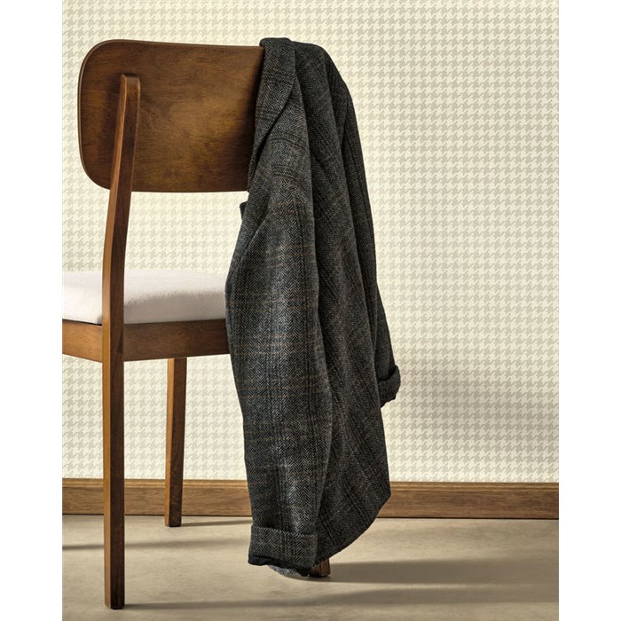 English style houndstooth wallpaper beige - Casadeco Tailor Made 202101024