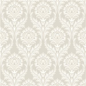 Damask ornamental wallpaper black classic - Casadeco Elixir 201989820