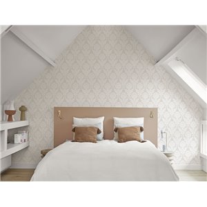 Papel pintado damasco ornamental negro clásico - Casadeco Elixir 201989820 2