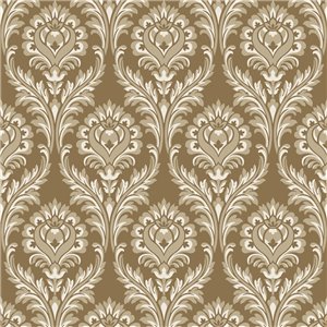 Papel pintado damasco ornamental negro clásico - Casadeco Elixir 201989820