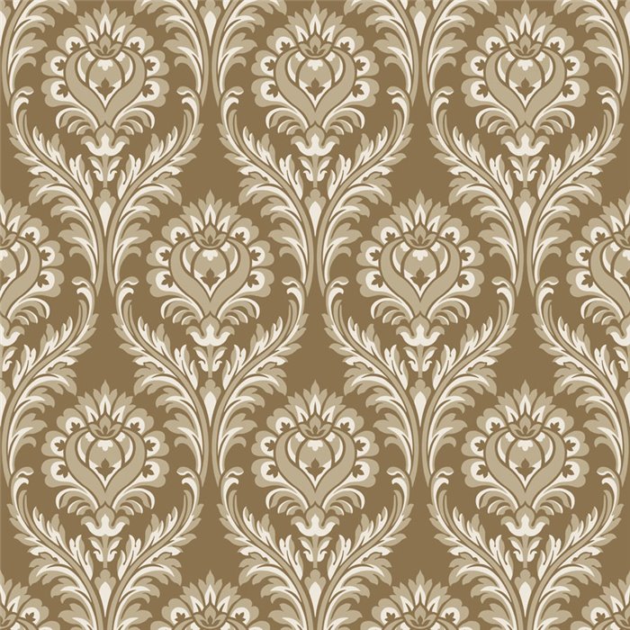 Papel pintado damasco ornamental marrón clásico - Casadeco Elixir 201982741