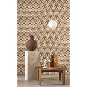 Damask ornamental wallpaper black classic - Casadeco Elixir 201989820 2