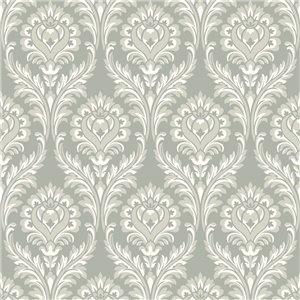 Papel pintado damasco ornamental negro clásico - Casadeco Elixir 201989820