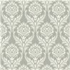 Papier peint damassé ornemental gris classique - Casadeco Elixir 201986235