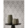 Damask ornamental wallpaper grey classic - Casadeco Elixir 201986235