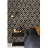 Papel pintado damasco ornamental negro clásico - Casadeco Elixir 201989820