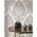 Damask wallpaper off white classic elegant - Casadeco Elixir 201991973
