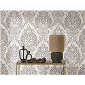 Damask wallpaper off white classic elegant - Casadeco Elixir 201991973