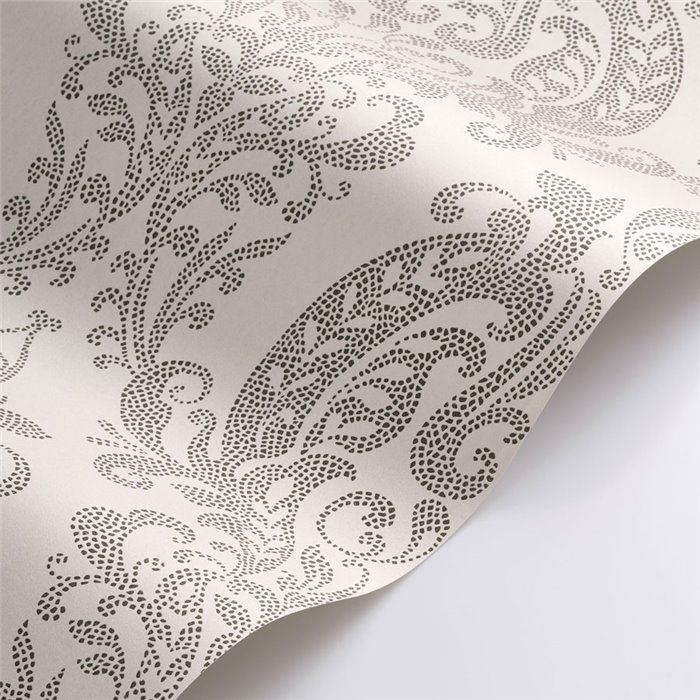 Papel pintado damasco blanco roto clásico elegante - Casadeco Elixir 201991973