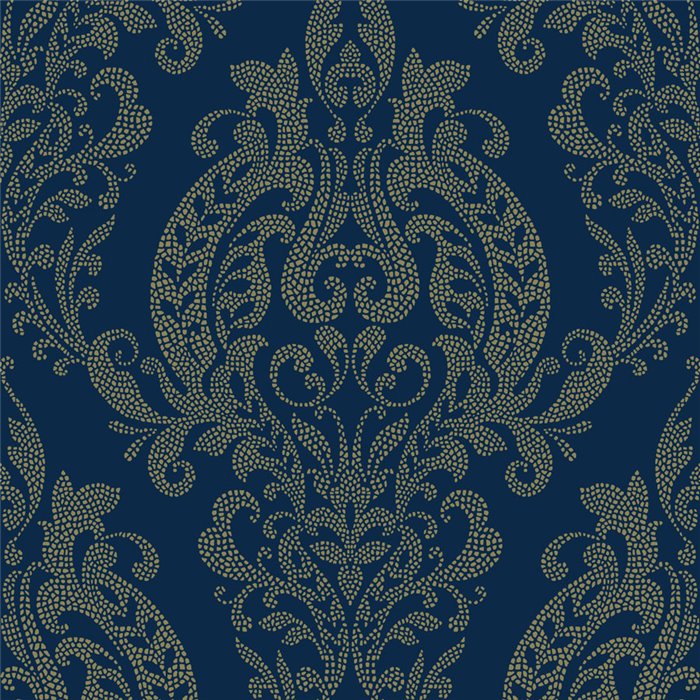 Papel pintado damasco azul clásico - Casadeco Elixir 201996982