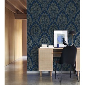 Papel pintado damasco blanco clásico elegante - Casadeco Elixir 201990190 2