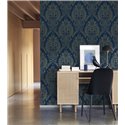 Damask wallpaper blue classic - Casadeco Elixir 201996982
