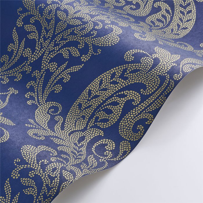 Damask wallpaper blue classic - Casadeco Elixir 201996982