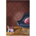 Damask arabesque wallpaper red classic - Casadeco Elixir 201998888