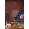 Damask arabesque wallpaper red classic - Casadeco Elixir 201998888