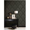 Damask wallpaper black classic - Casadeco Elixir 201999710