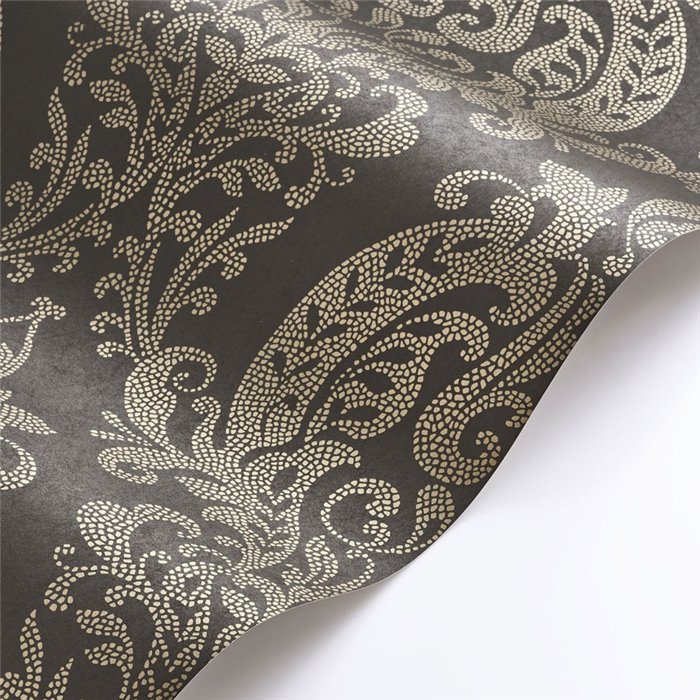 Damask wallpaper black classic - Casadeco Elixir 201999710