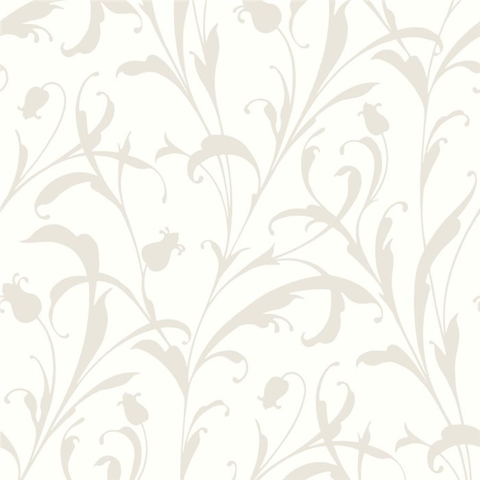 Arabesque floral wallpaper white elegant - Casadeco Elixir 202000245