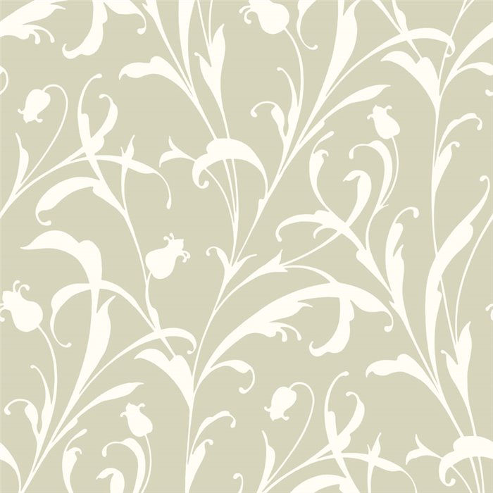 Papier peint arabesque floral vert classique - Casadeco Elixir 202007129