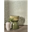 Papier peint arabesque floral vert classique - Casadeco Elixir 202007129