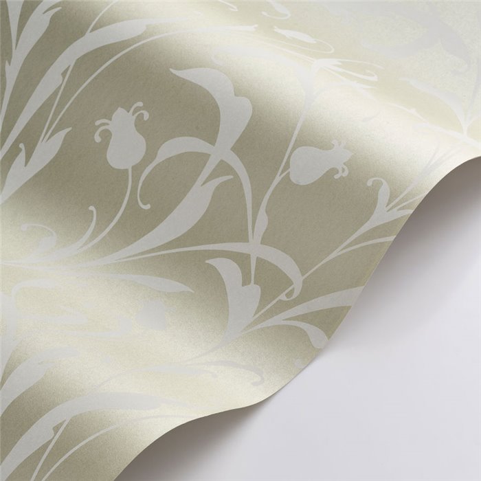 Papier peint arabesque floral vert classique - Casadeco Elixir 202007129