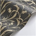Floral scroll arabesque wallpaper black - Casadeco Elixir 202009277