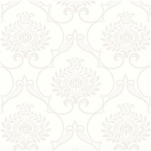 Papel pintado damasco blanco clásico elegante - Casadeco Elixir 201990190