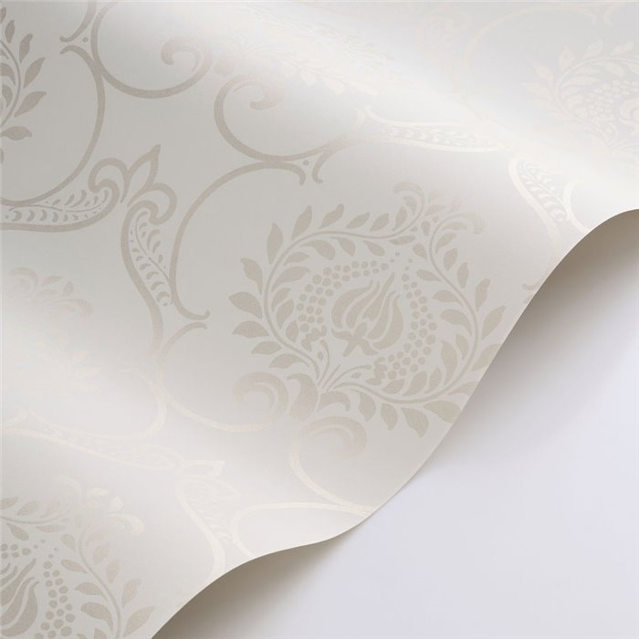 Damask wallpaper white classic - Casadeco Elixir 202010160