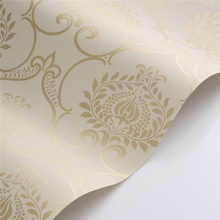 Papier peint damassé beige classique - Casadeco Elixir 202011352