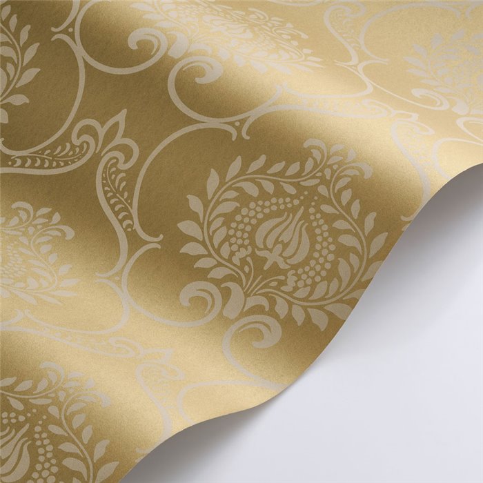 Damask wallpaper yellow classic - Casadeco Elixir 202012493