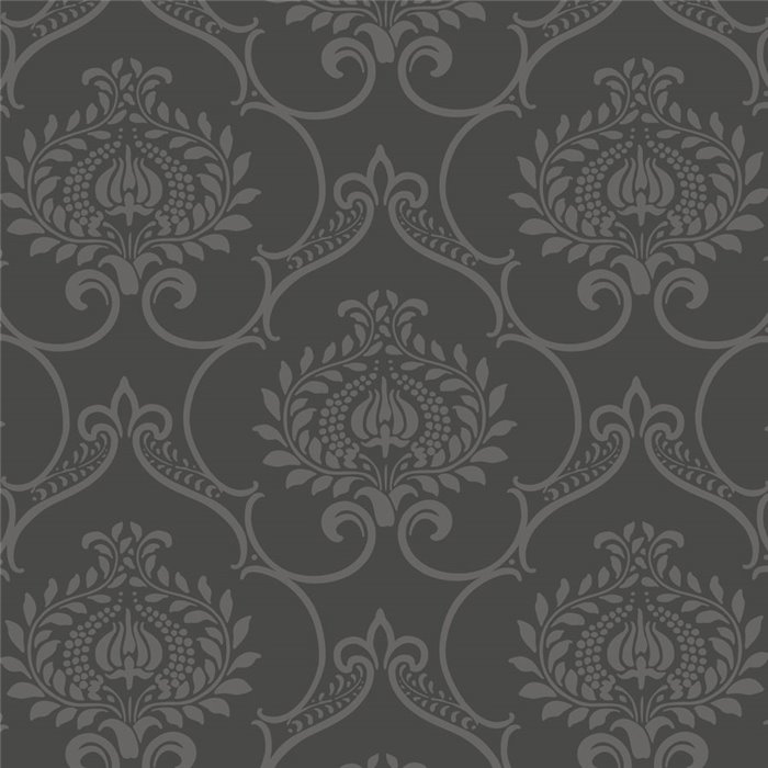 Tapete Damast schwarz klassisch - Casadeco Elixir 202019907