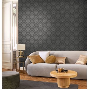 Papier peint damassé blanc classique - Casadeco Elixir 202010160 2