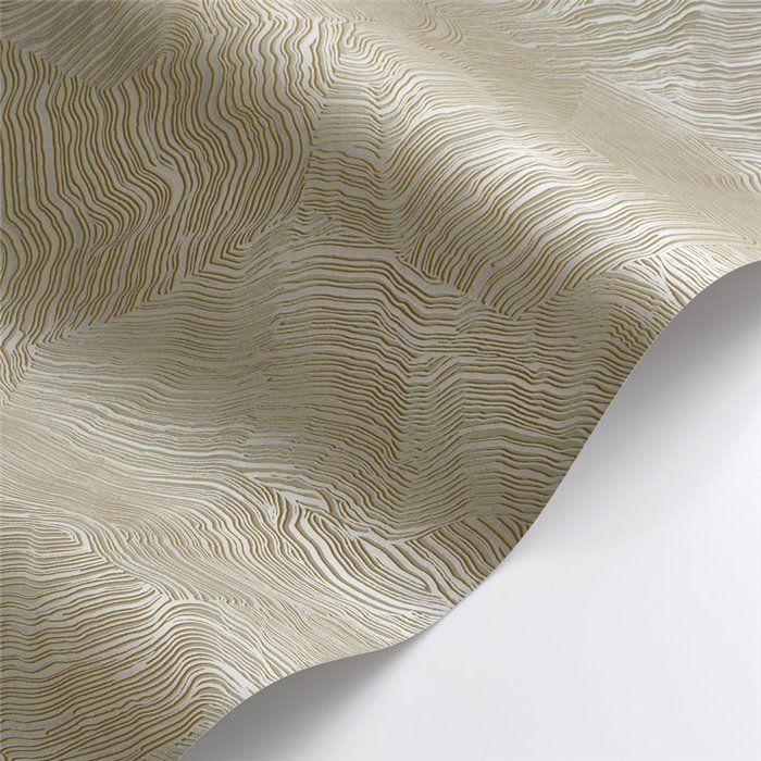 Papier peint effet moiré abstrait vert moderne - Casadeco Elixir 202027154