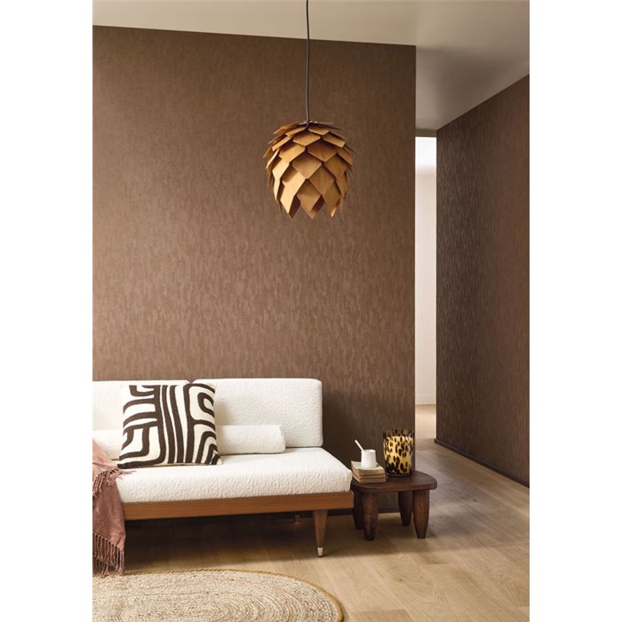 Wallpaper modern vegetal texture brown - Casadeco Rituel 201972866