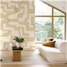Mural de pared geométrico beige inspiración maya - Casadeco Rituel 202151203