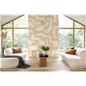 Geometrisches Wandbild Beige mit Maya-Inspiration - Casadeco Rituel 202151203