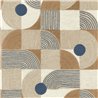 Papier peint cercles géométriques tons marron - Casadeco Rituel 201926309