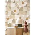 Wallpaper geometric Nordic green - Casadeco Rituel 201927235