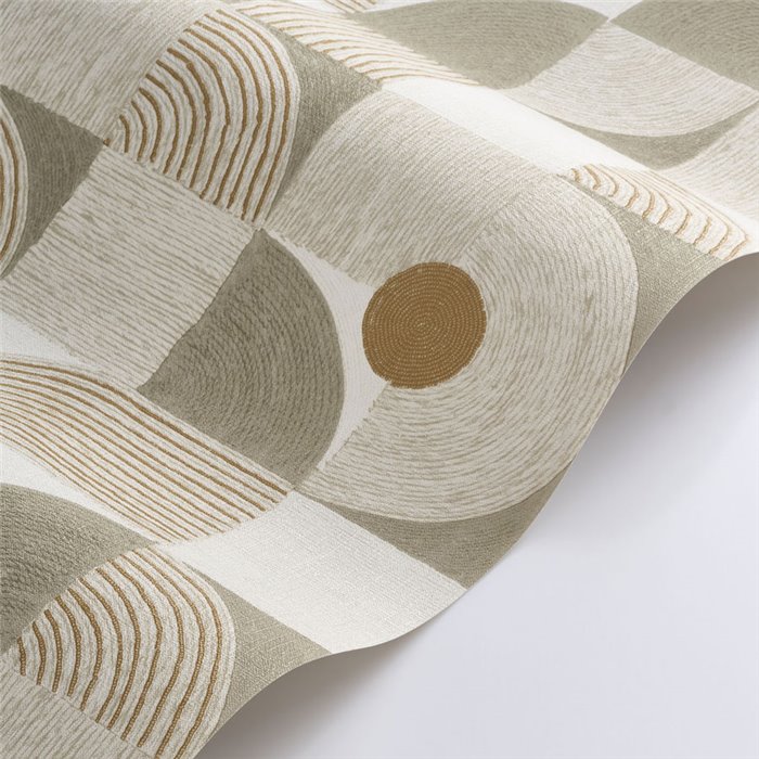 Tapete geometrisch Grün nordisch - Casadeco Rituel 201927235