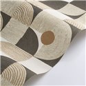 Wallpaper geometric circles beige and black - Casadeco Rituel 201929341