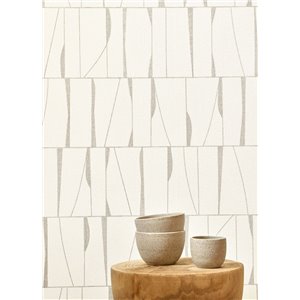 Wallpaper geometric light beige abstract - Casadeco Rituel 201932248 2