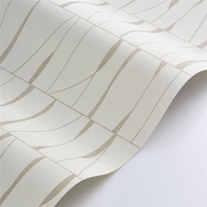 Papier peint géométrique abstrait blanc - Casadeco Rituel 201931120