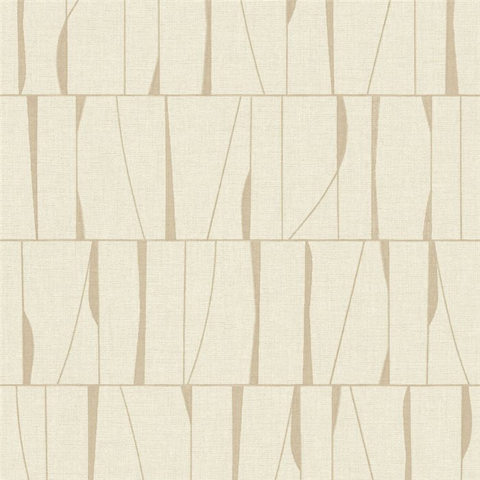 Papier peint géométrique beige clair abstrait - Casadeco Rituel 201932248