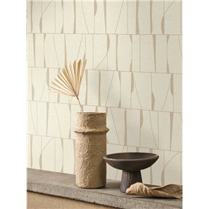 Wallpaper geometric abstract white - Casadeco Rituel 201931120 2