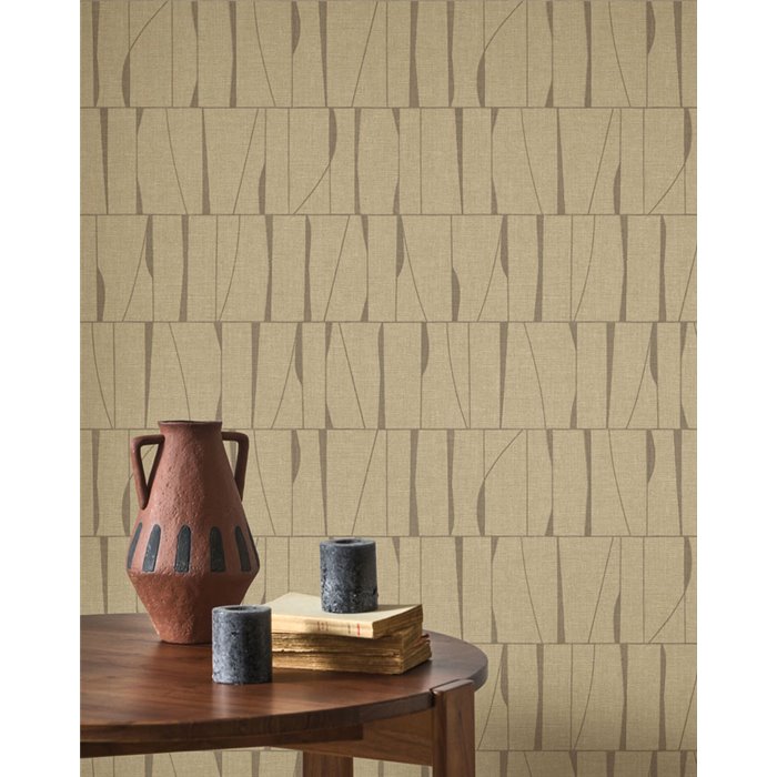 Wallpaper geometric beige abstract - Casadeco Rituel 201932562