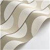 Wallpaper curved stripes beige Scandinavian style - Casadeco Rituel 201942059